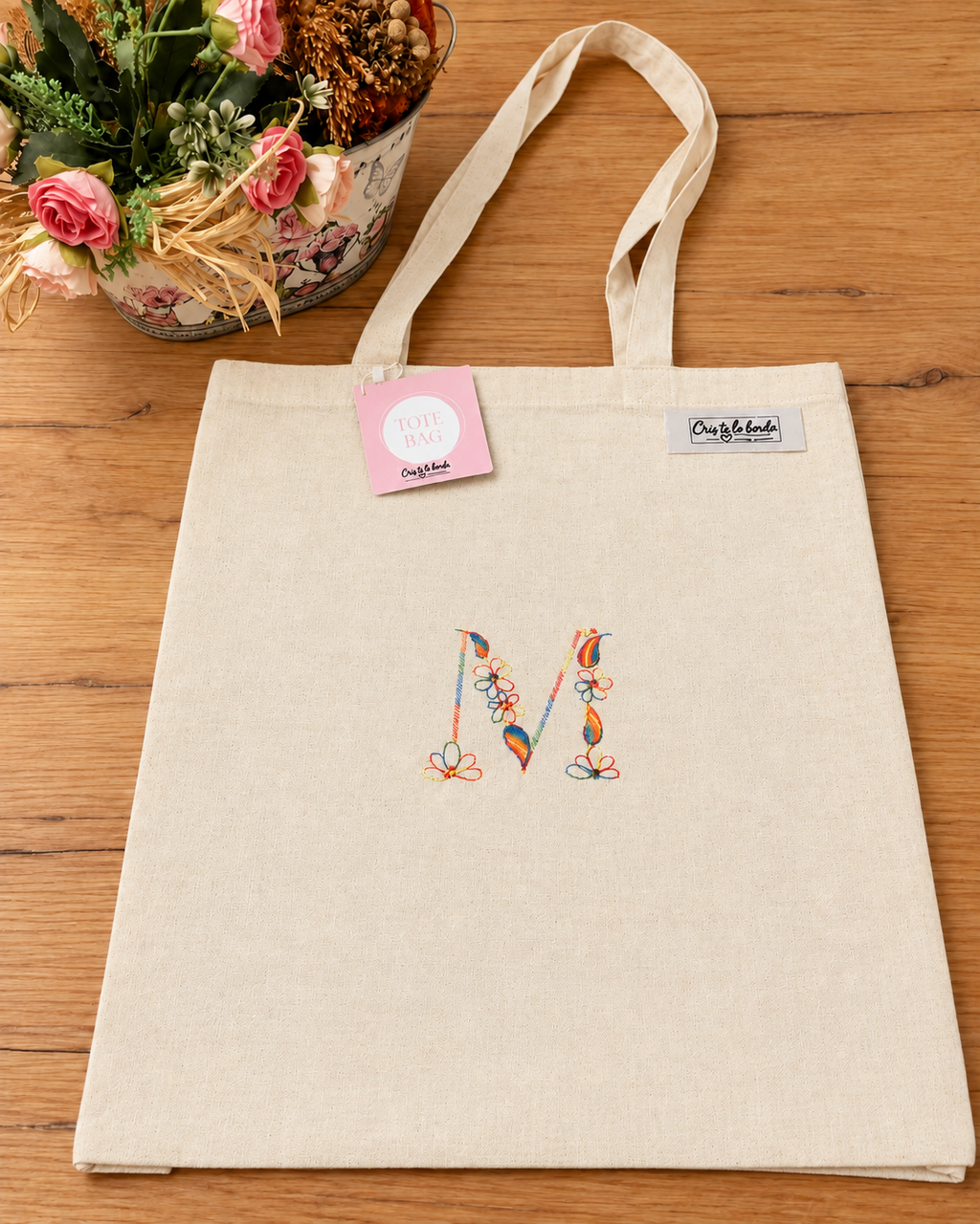 PERSONLIG BRODERET TOTE BAG