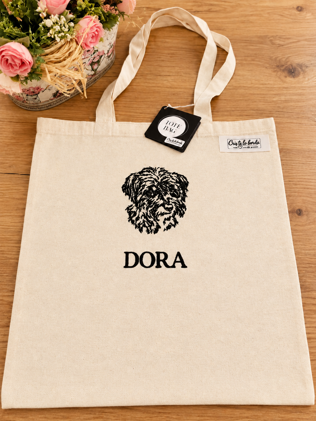 PERSONLIG BRODERET TOTE BAG