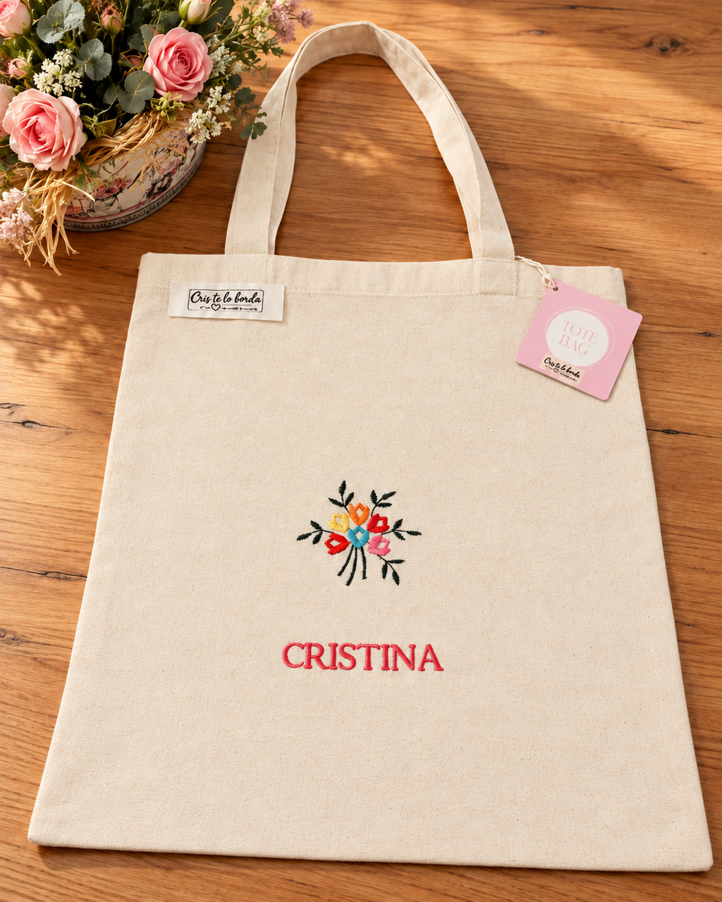PERSONLIG BRODERET TOTE BAG